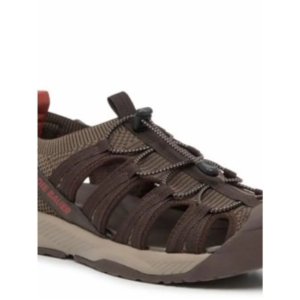 Eddie Bauer Men's Yesler Fisherman Sport Sandal Dark Brown Closed-Toe